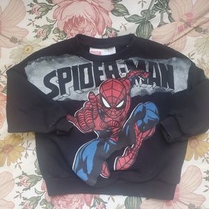Zara spiderman sweatshirt. 9-12m. Euc.